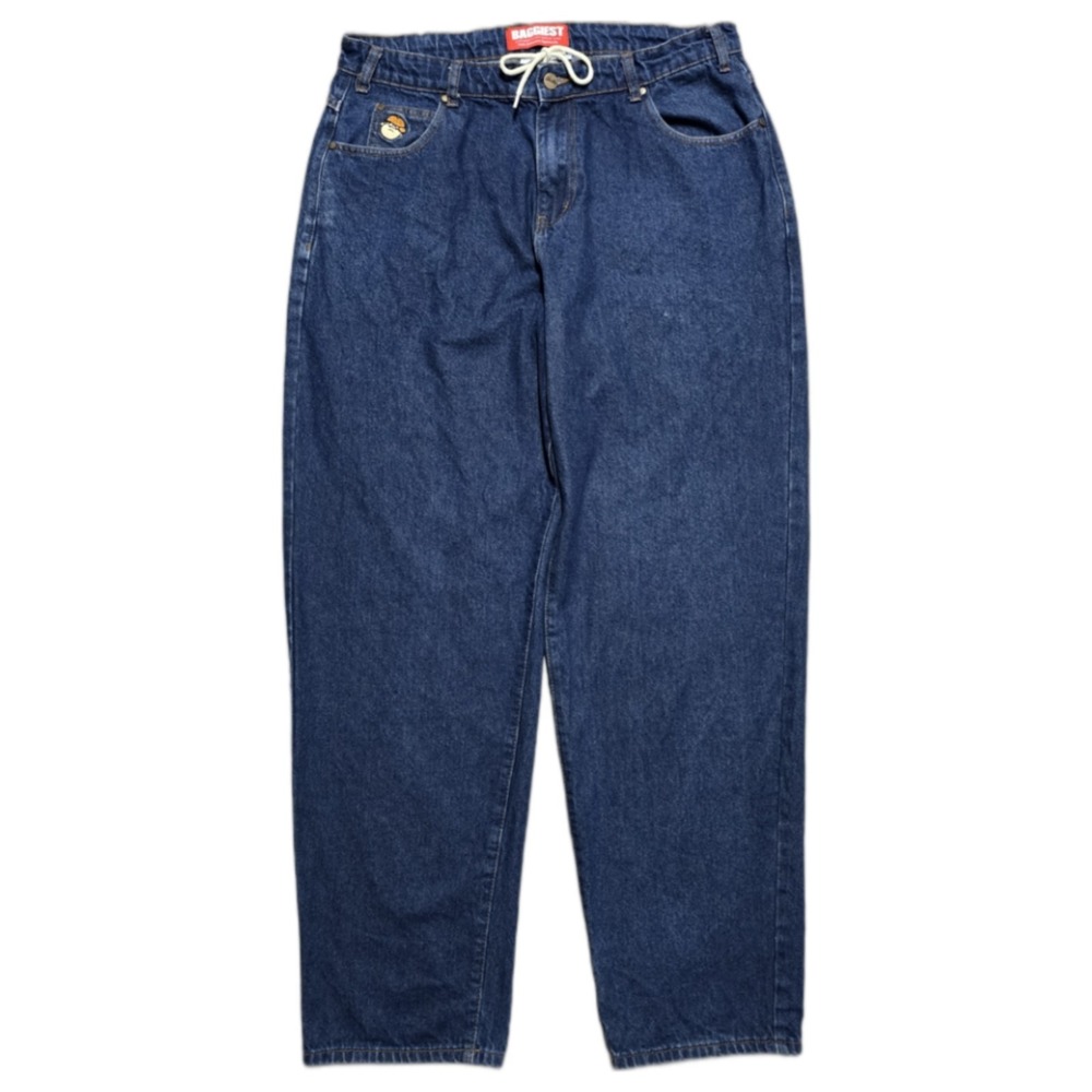 Butter Goods Baggiest Jeans Santosuosso Dark Blue Wide Leg Mens Size 34x34